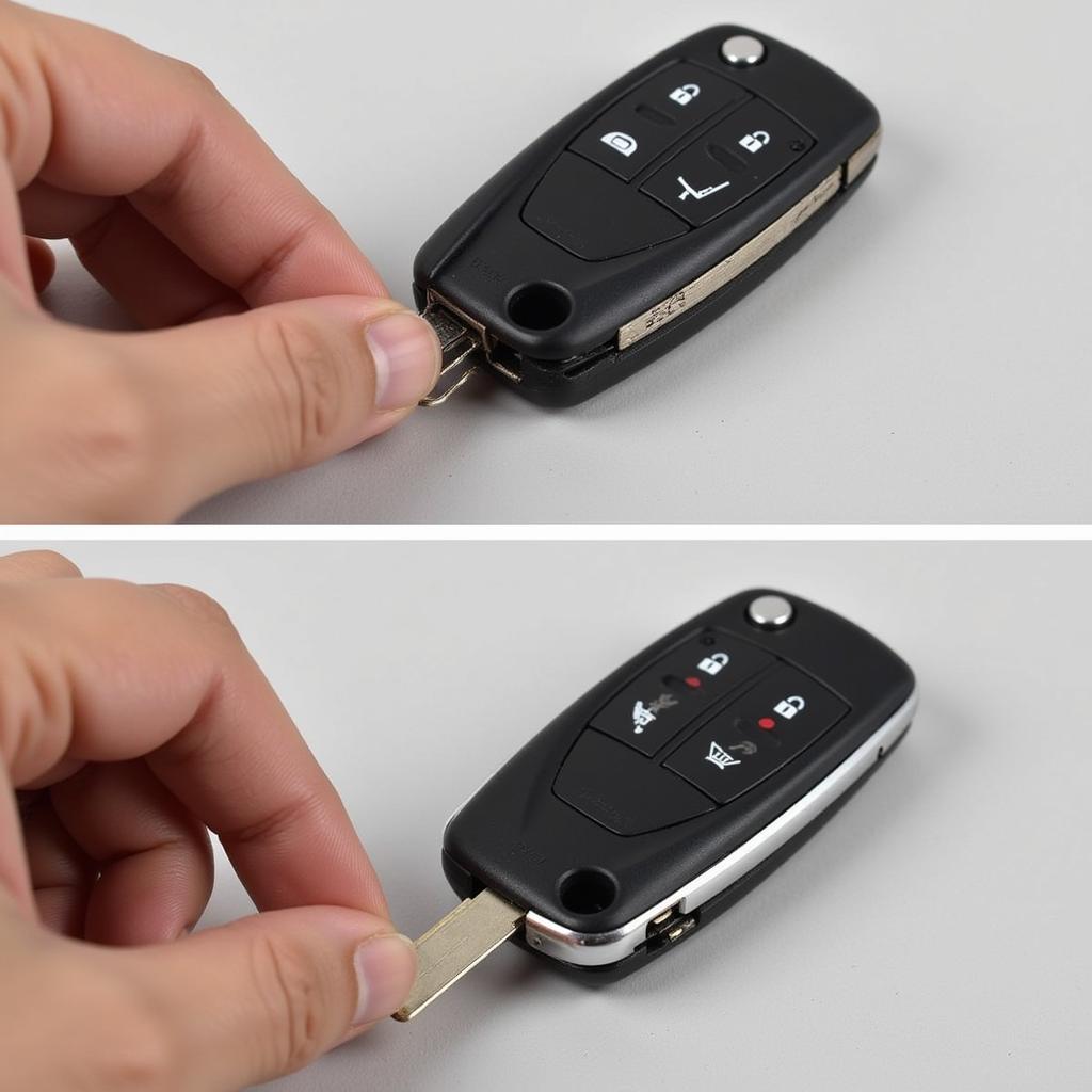 Accessing the Hidden Key Blade on a Ford Edge Key Fob