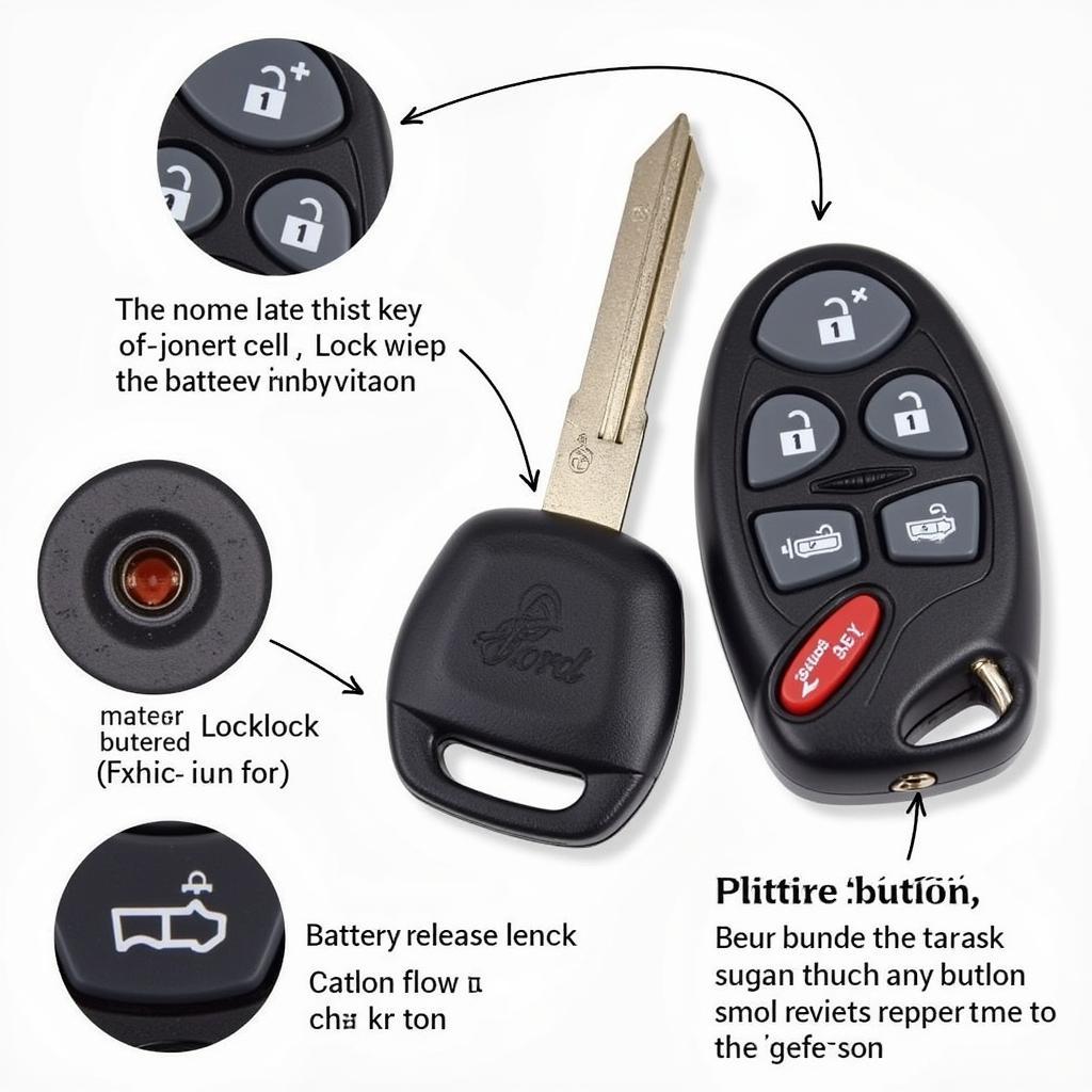 Ford Escape 2014 Key Fob Components