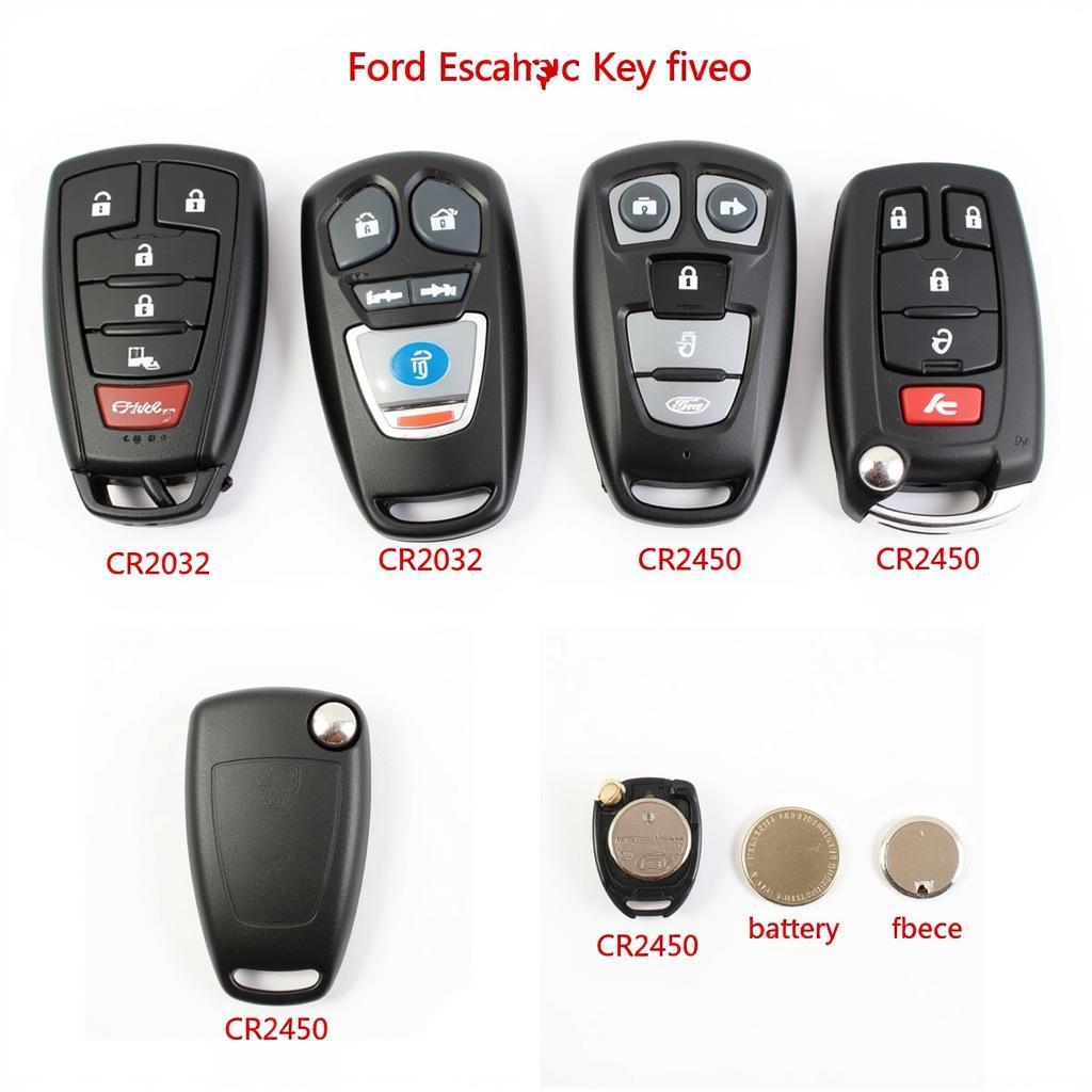 Ford Escape Key Fob Battery Types by Model Year