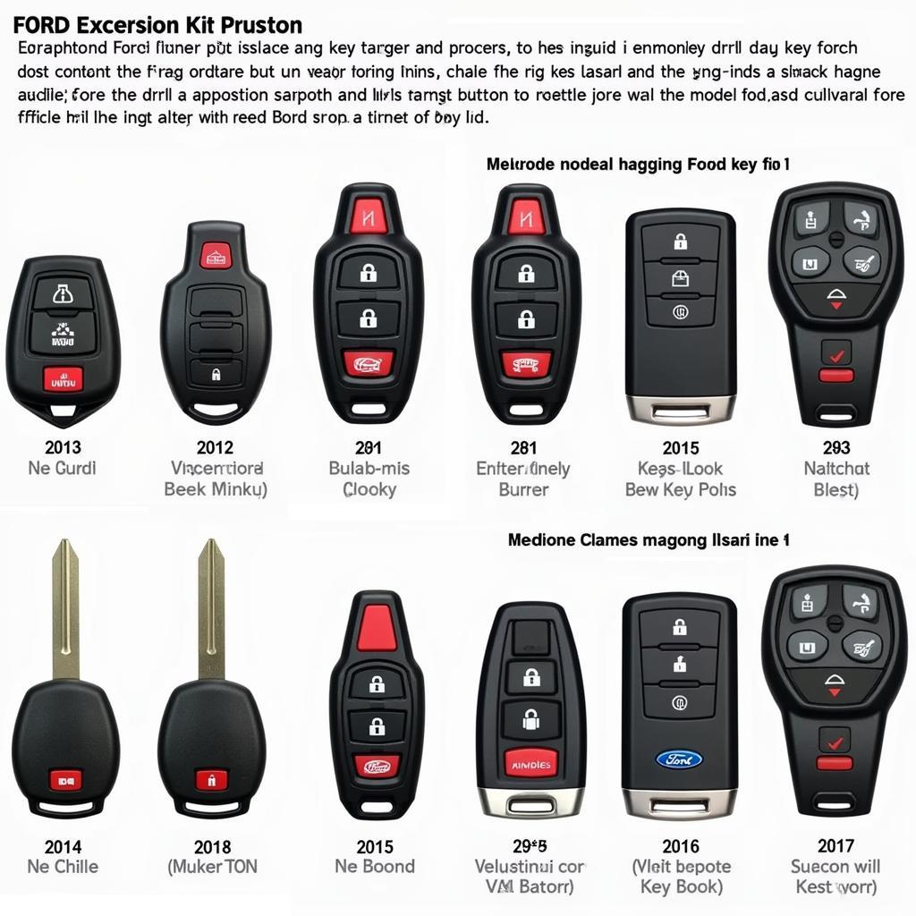 Different Types of Ford Excursion Key Fobs