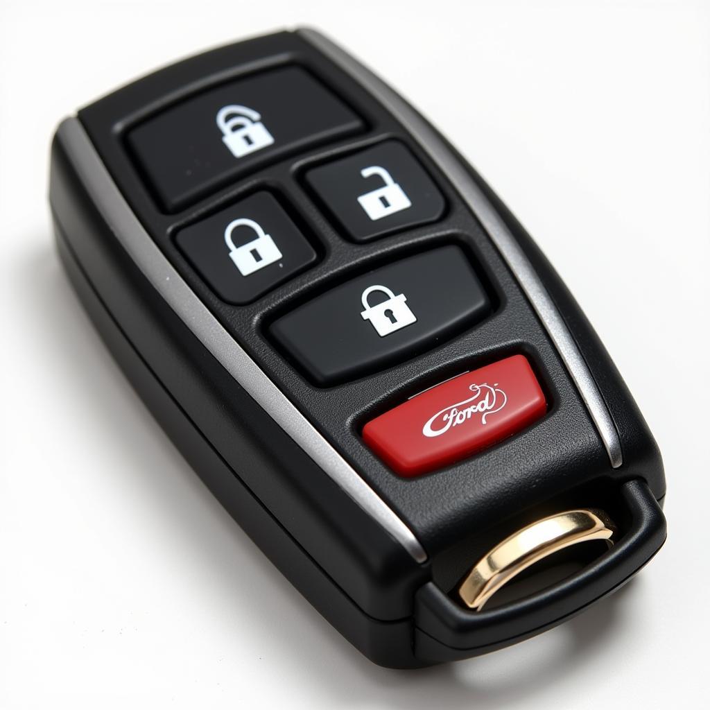 A brand new Ford Explorer key fob ready for programming.