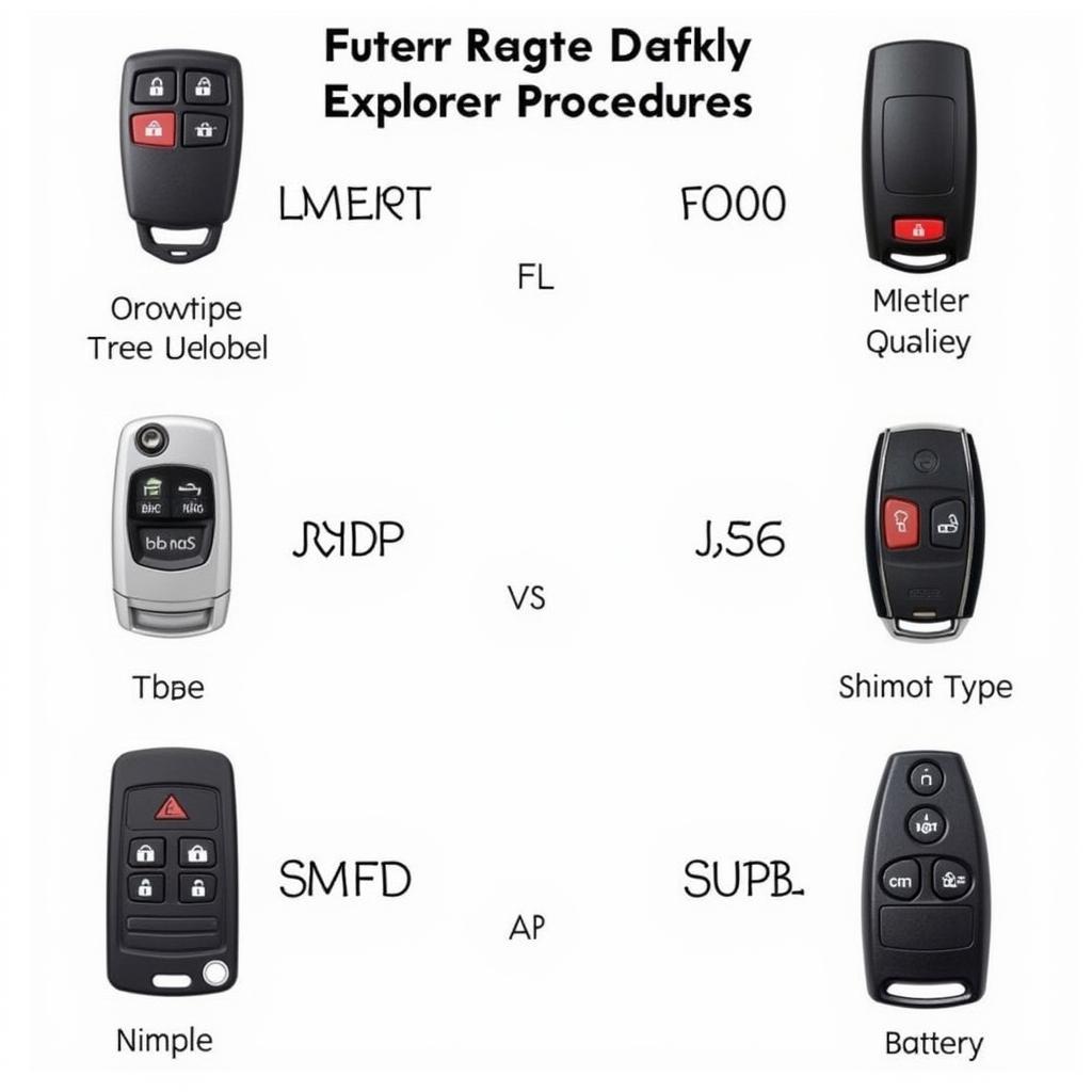 Different Ford Explorer Key Fobs