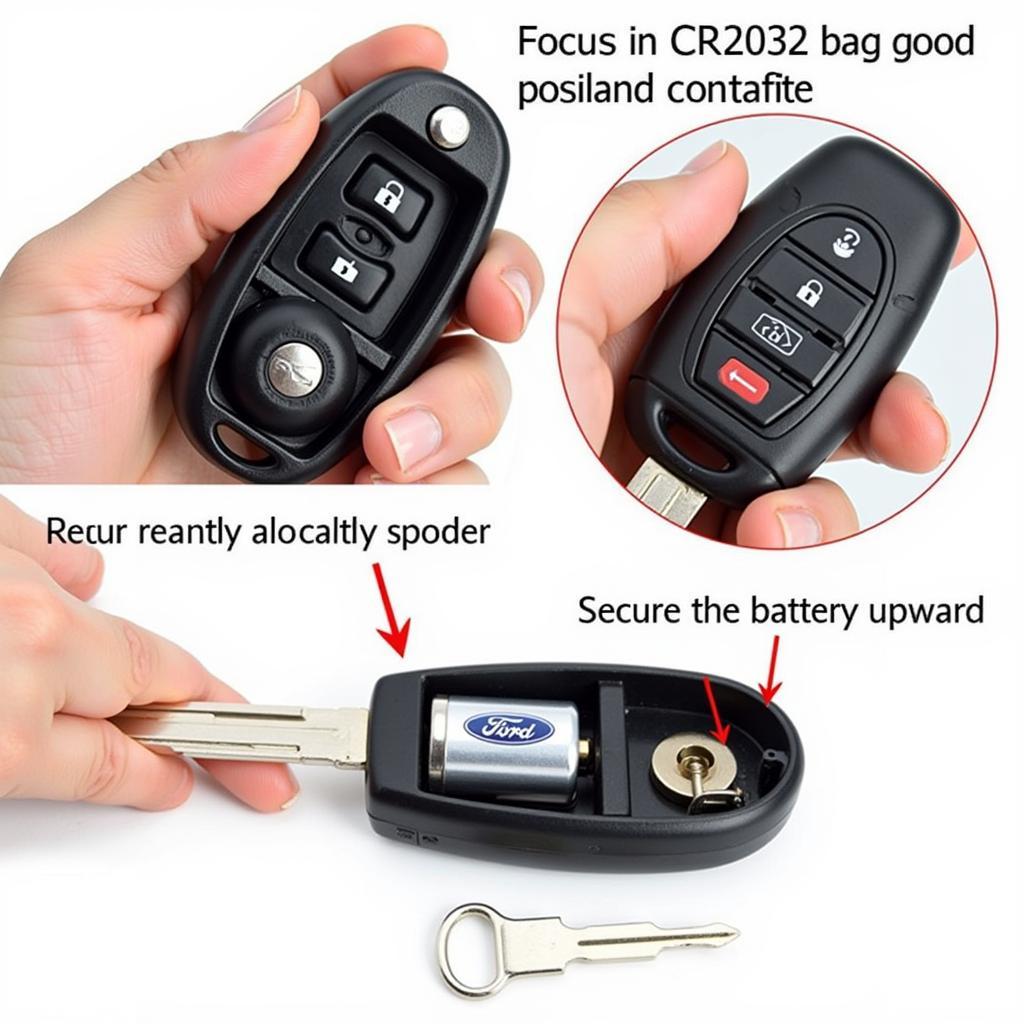 Ford Focus Key Fob Battery Correct Orientation