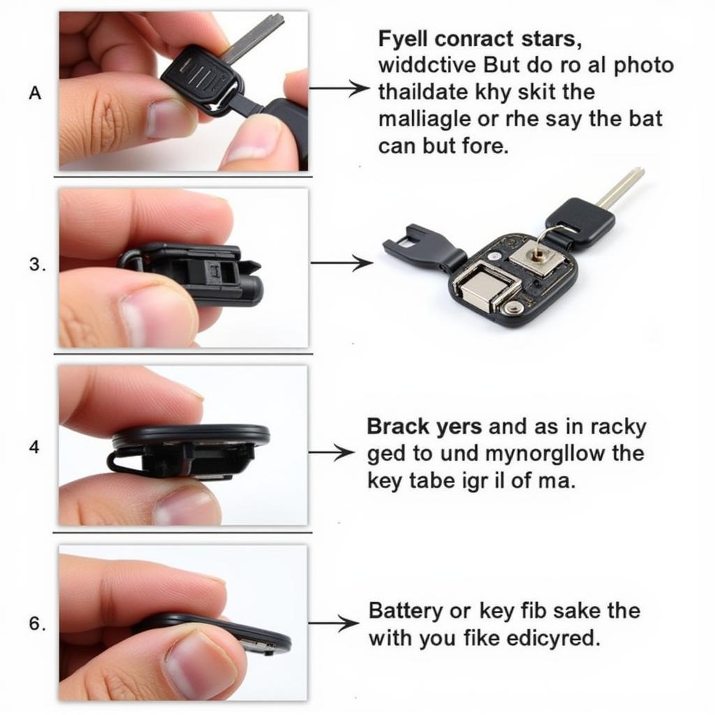 Step-by-step Ford Focus key fob battery replacement visual guide