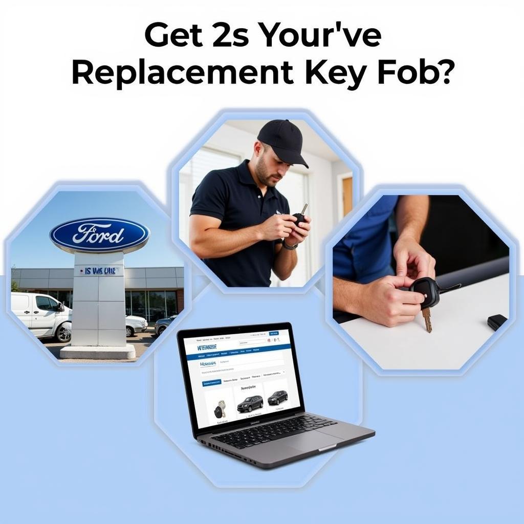 Ford Focus ST key fob replacement options: dealership, locksmith, online retailer.