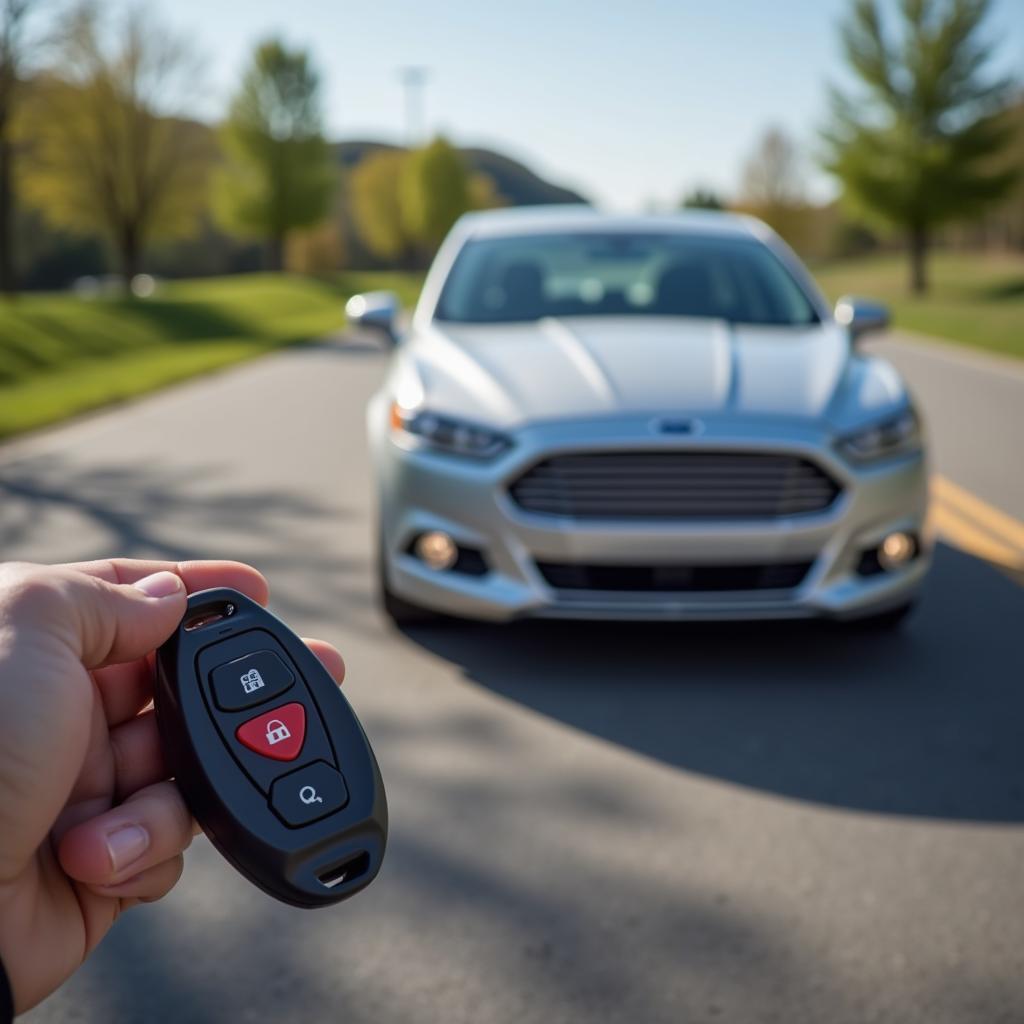 Ford Fusion 2014 Key Fob with Low Battery Range