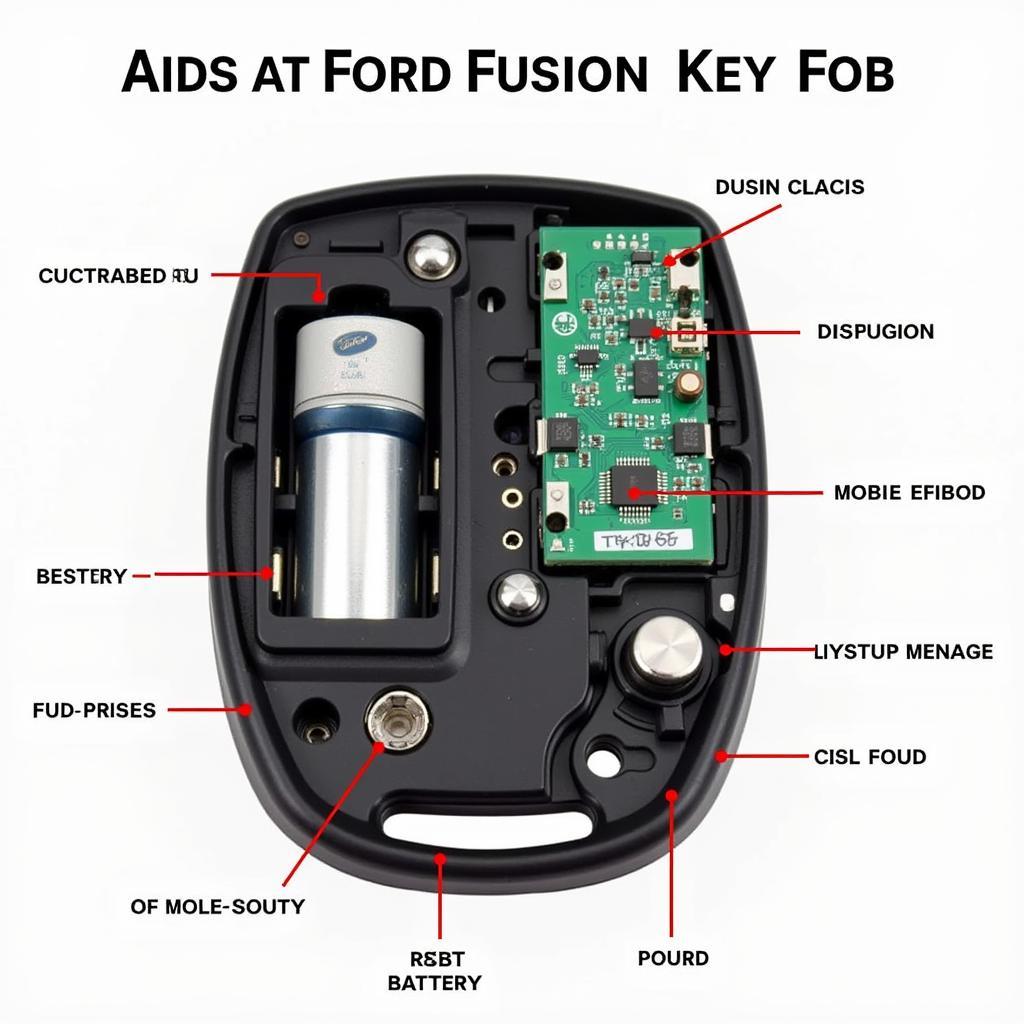 Internal components of a Ford Fusion Key Fob