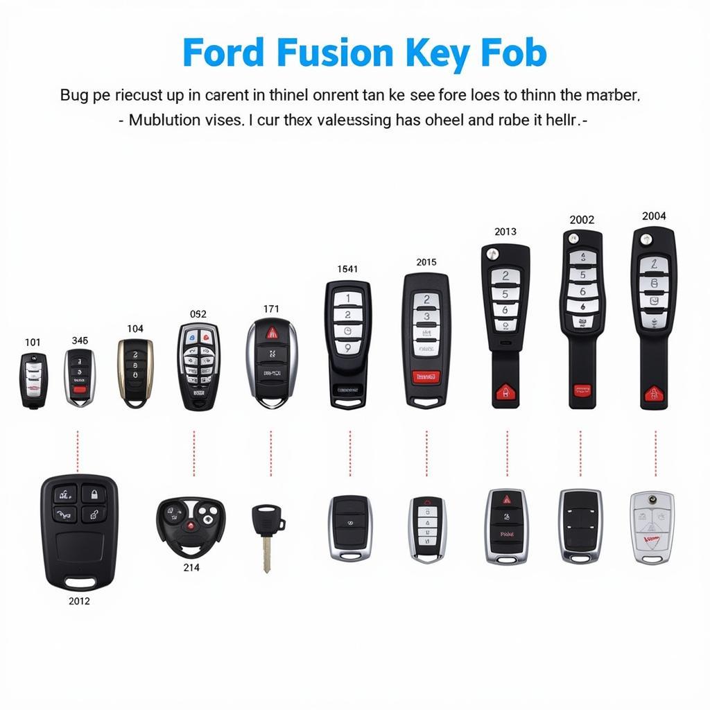 Different types of Ford Fusion key fobs