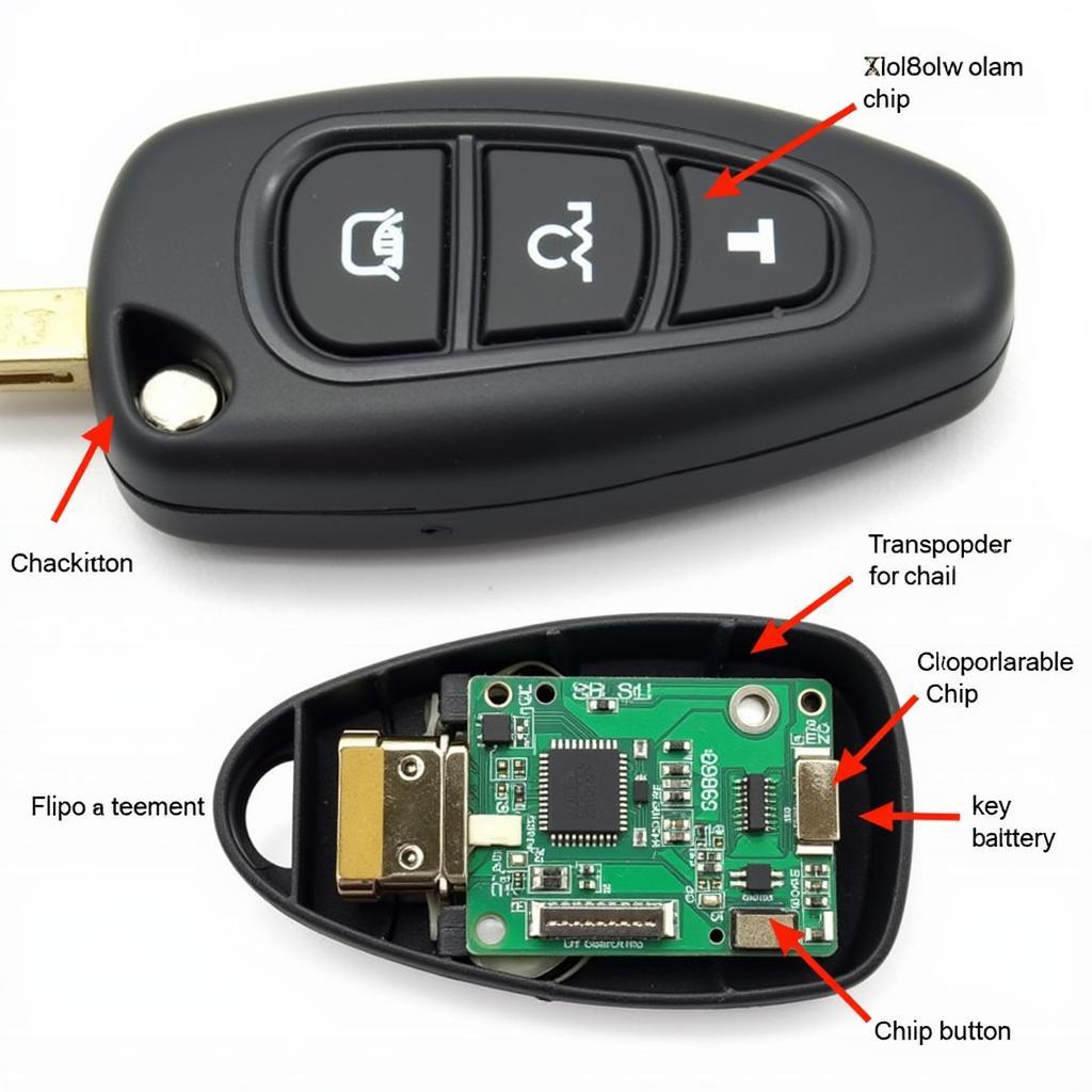 Internal Components of a Ford Key Fob