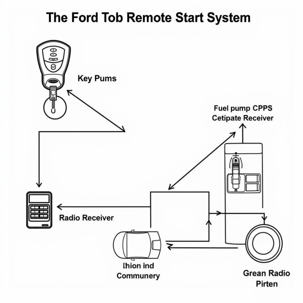 Diagram of a Ford Key Fob Remote Start System