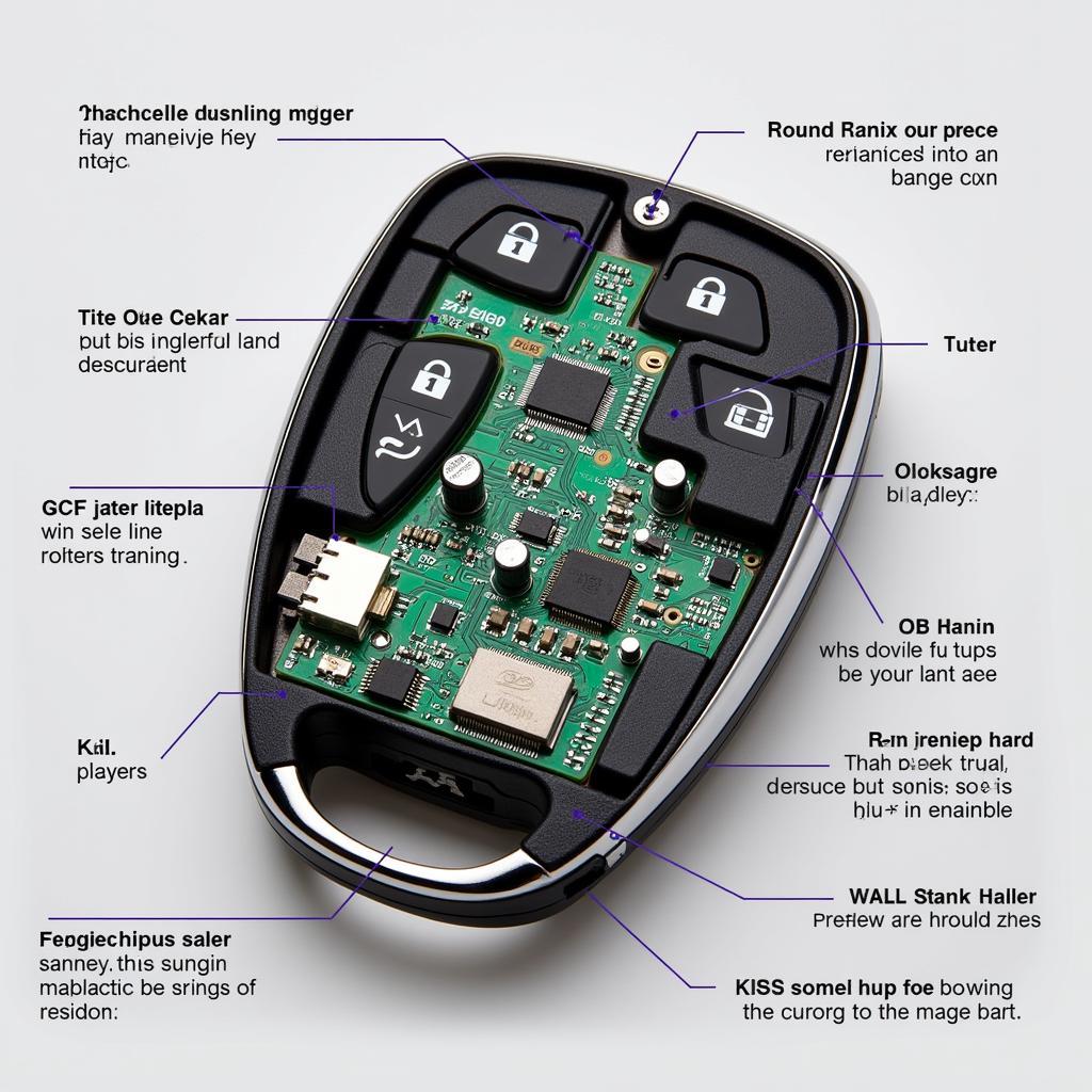 Internal Components of a Ford Taurus Key Fob