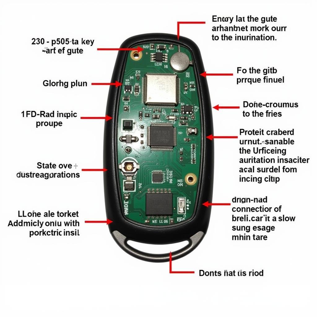 Internal Components of a Ford Taurus Key Fob