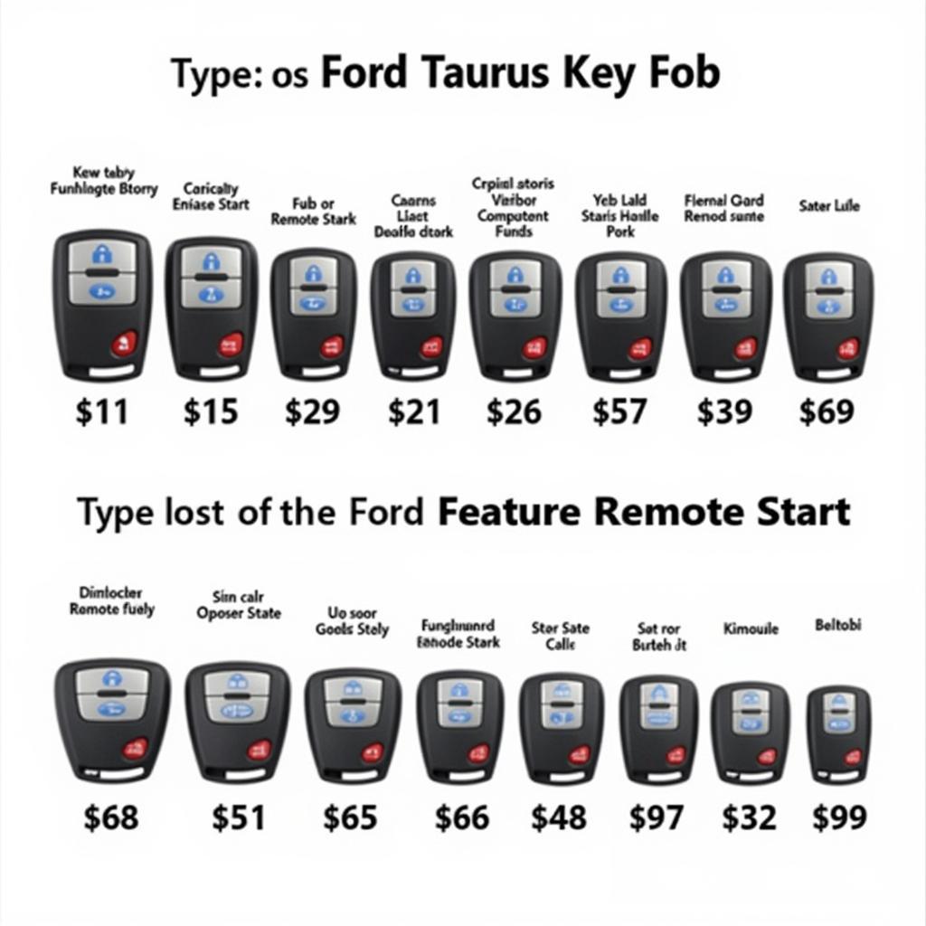 Ford Taurus Key Fob Types and Costs