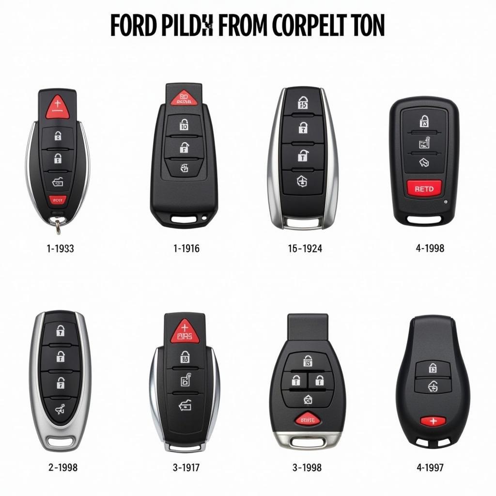 Different Ford Transit Key Fobs