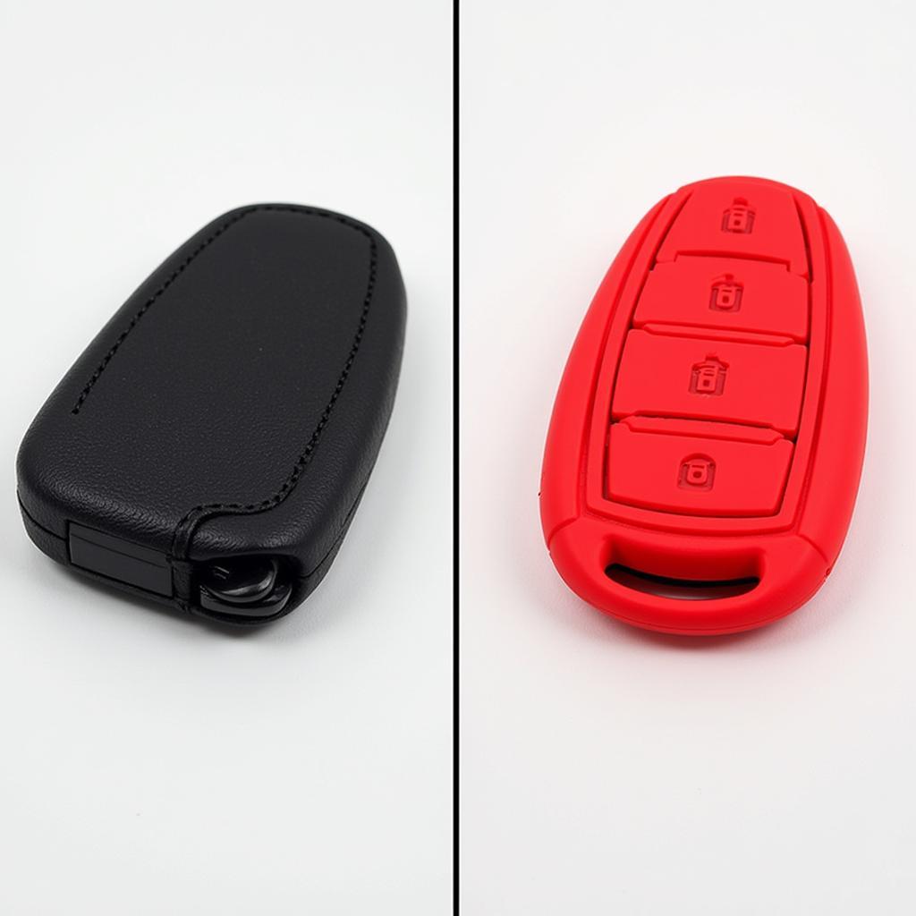 Leather and Silicone Genesis GV80 Key Fob Covers