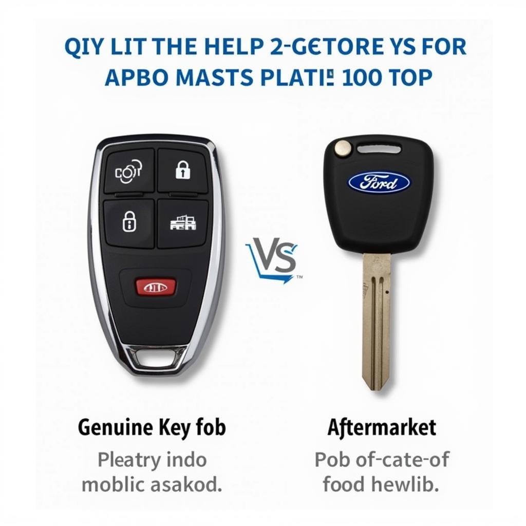 Comparison of Genuine Ford Key Fob and Aftermarket Key Fob