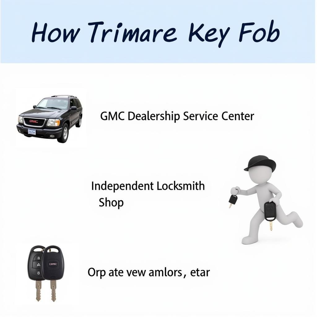 GMC Acadia Key Fob Replacement Options: Dealership, Locksmith, and Online Retailer