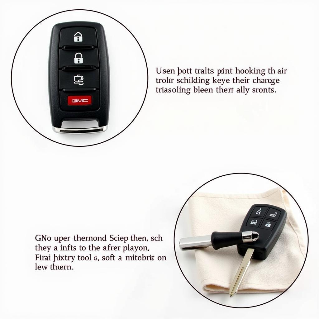 GMC Key Fob Disassembly Tools: Flathead Screwdriver and Pry Tool