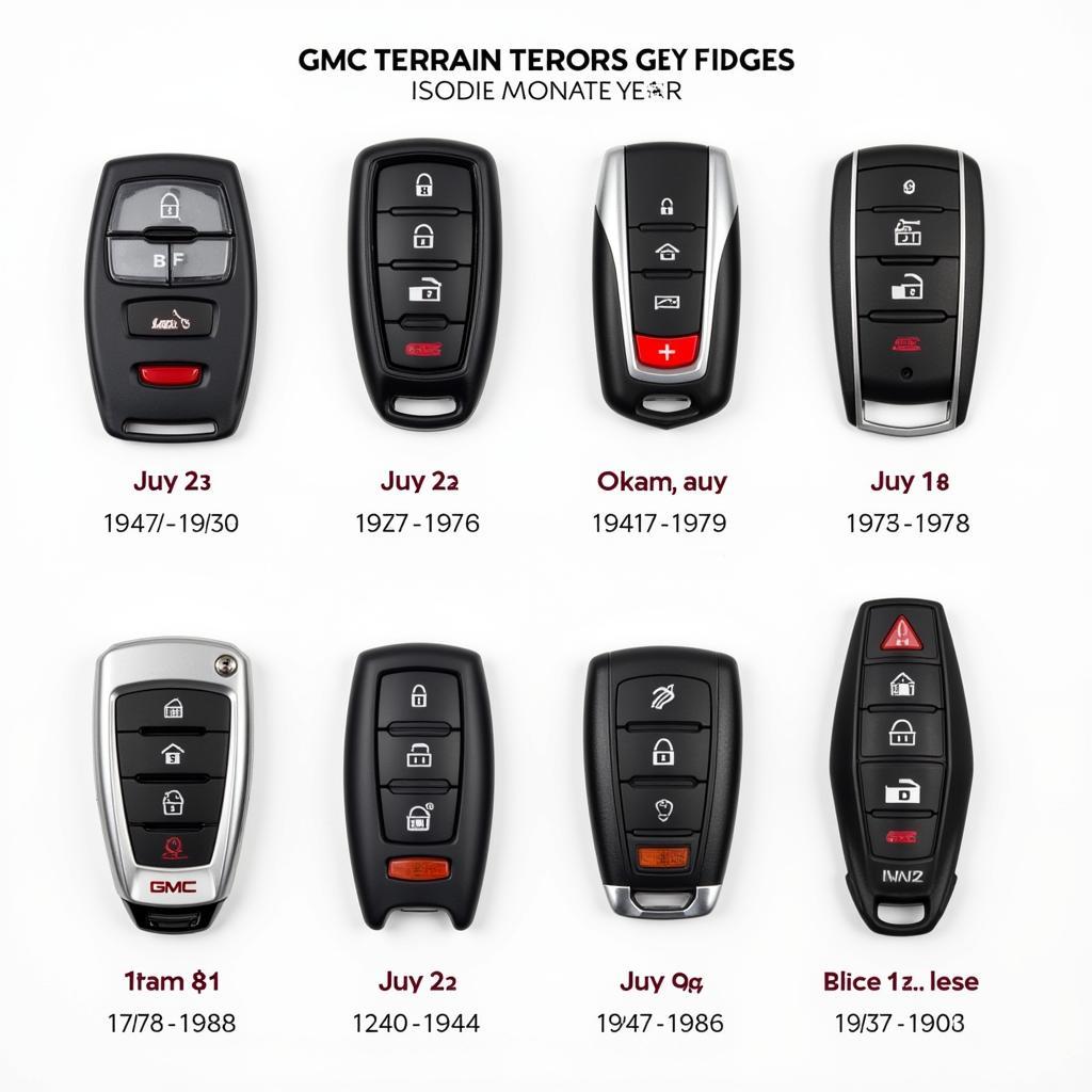 GMC Terrain Key Fob Types by Model Year