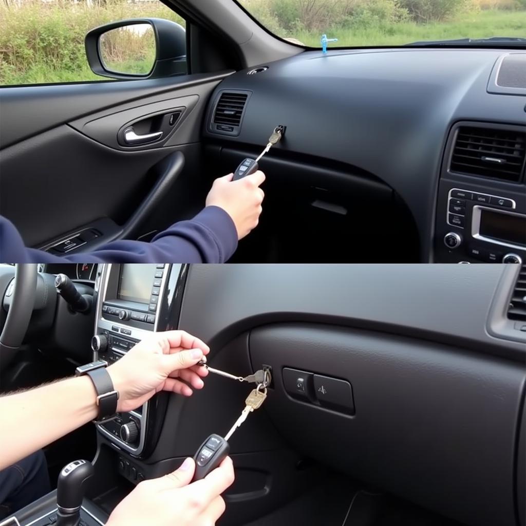 Using Hidden Key to Start Car