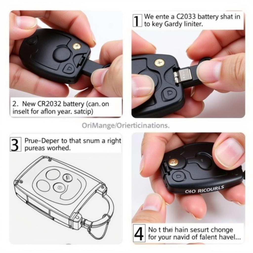 Installing the New CR2032 Battery in a Honda Accord Key Fob