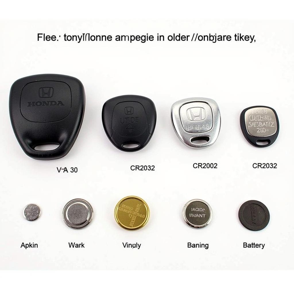 Different Types of Honda Key Fob Batteries