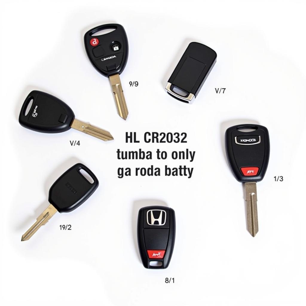 Different Types of Honda Key Fob Batteries