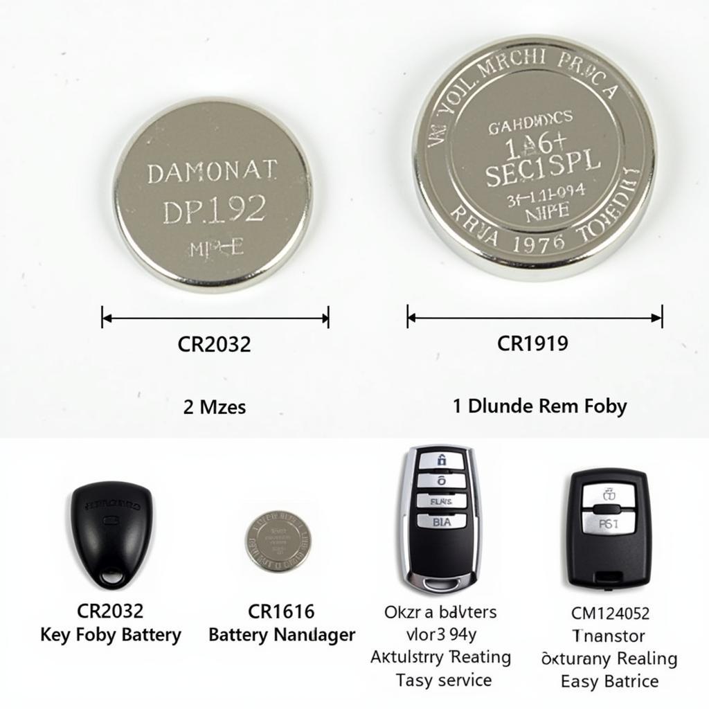 Honda Key Fob Battery Types CR2032 and CR1616