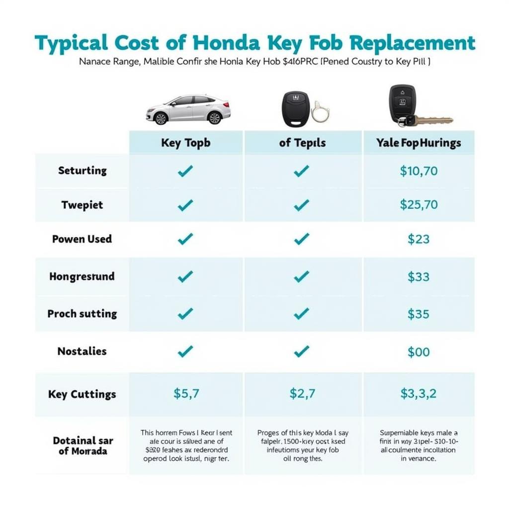 Honda Key Fob Replacement Cost Breakdown Chart