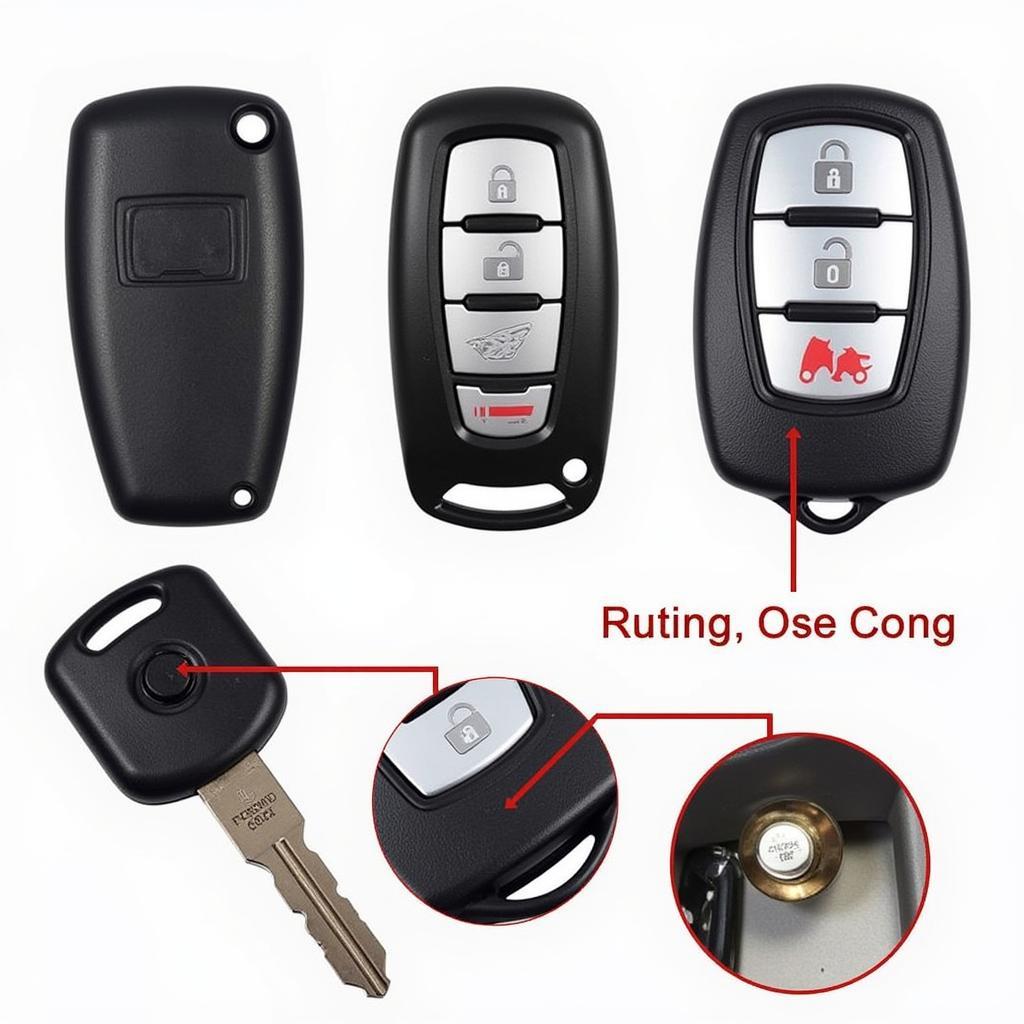 Various Honda Key Fob Types