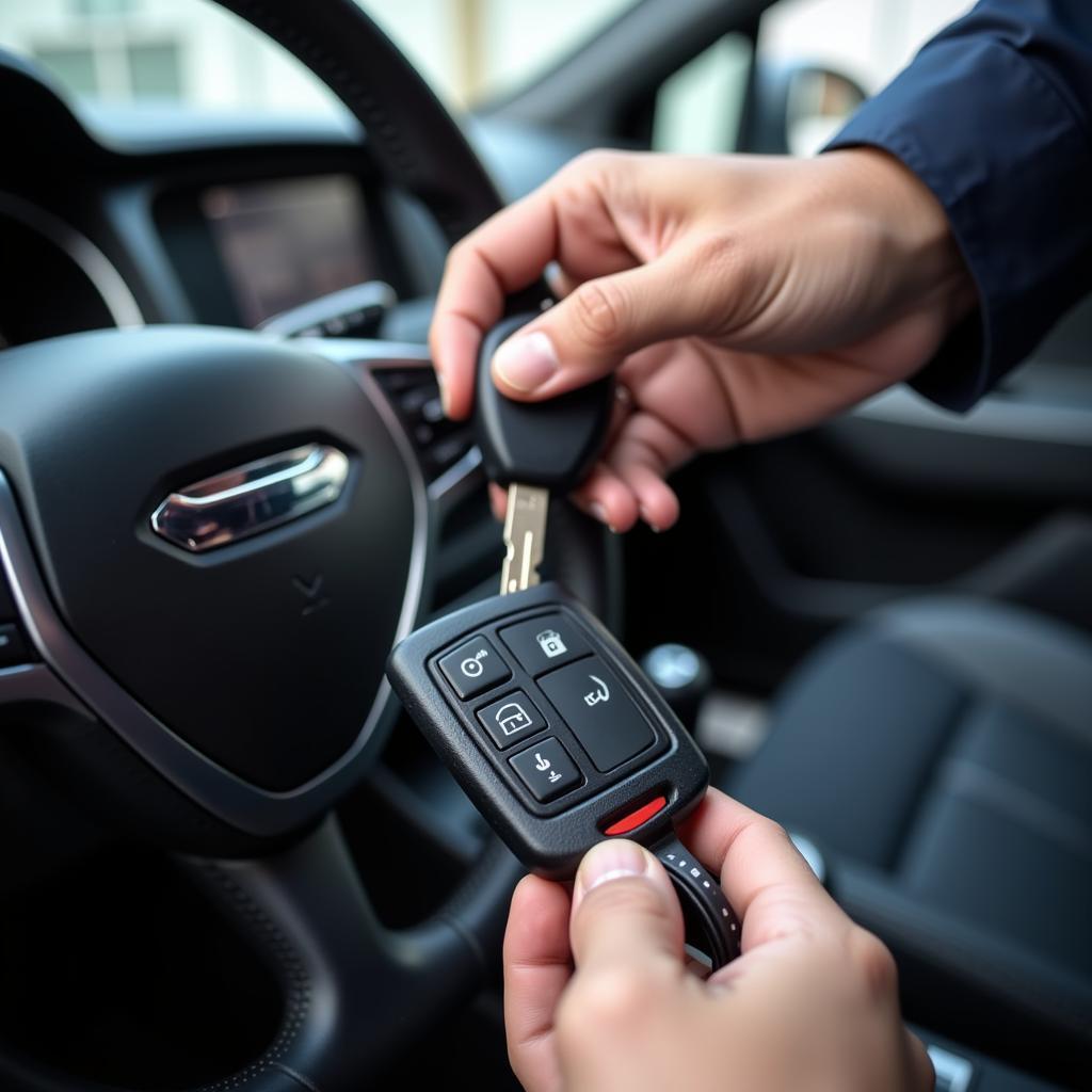 Programming a 2017 Hyundai Santa Fe Key Fob at Dealership