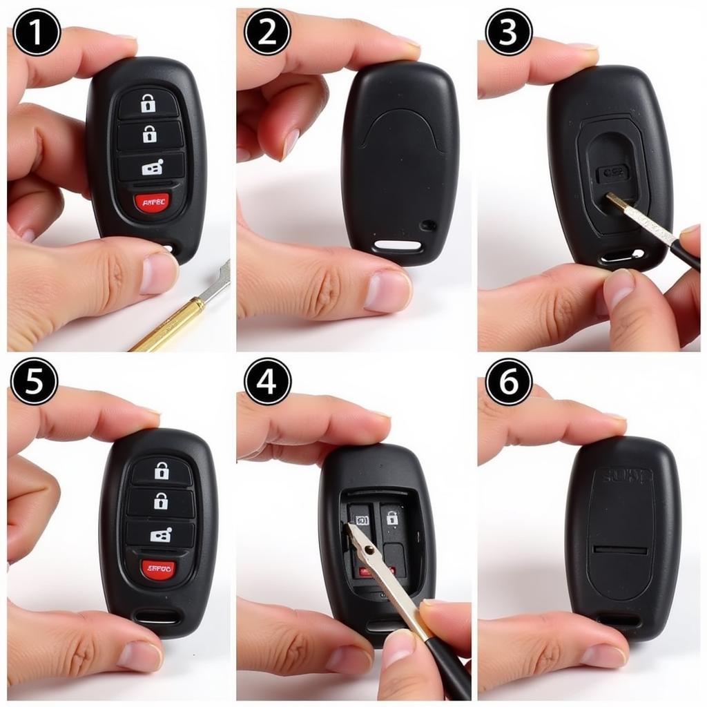 Replacing the battery in a Hyundai Tiburon key fob. 