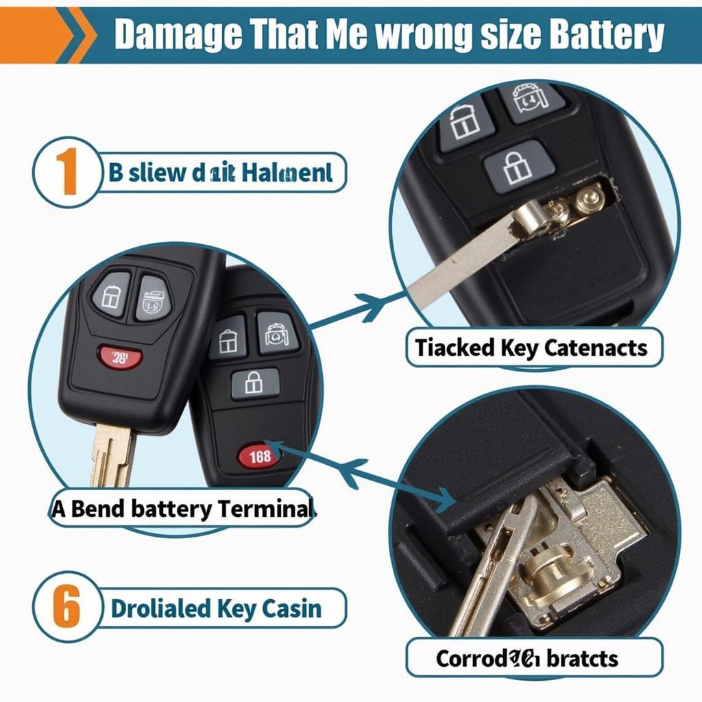 Incorrect Key Fob Battery Damage