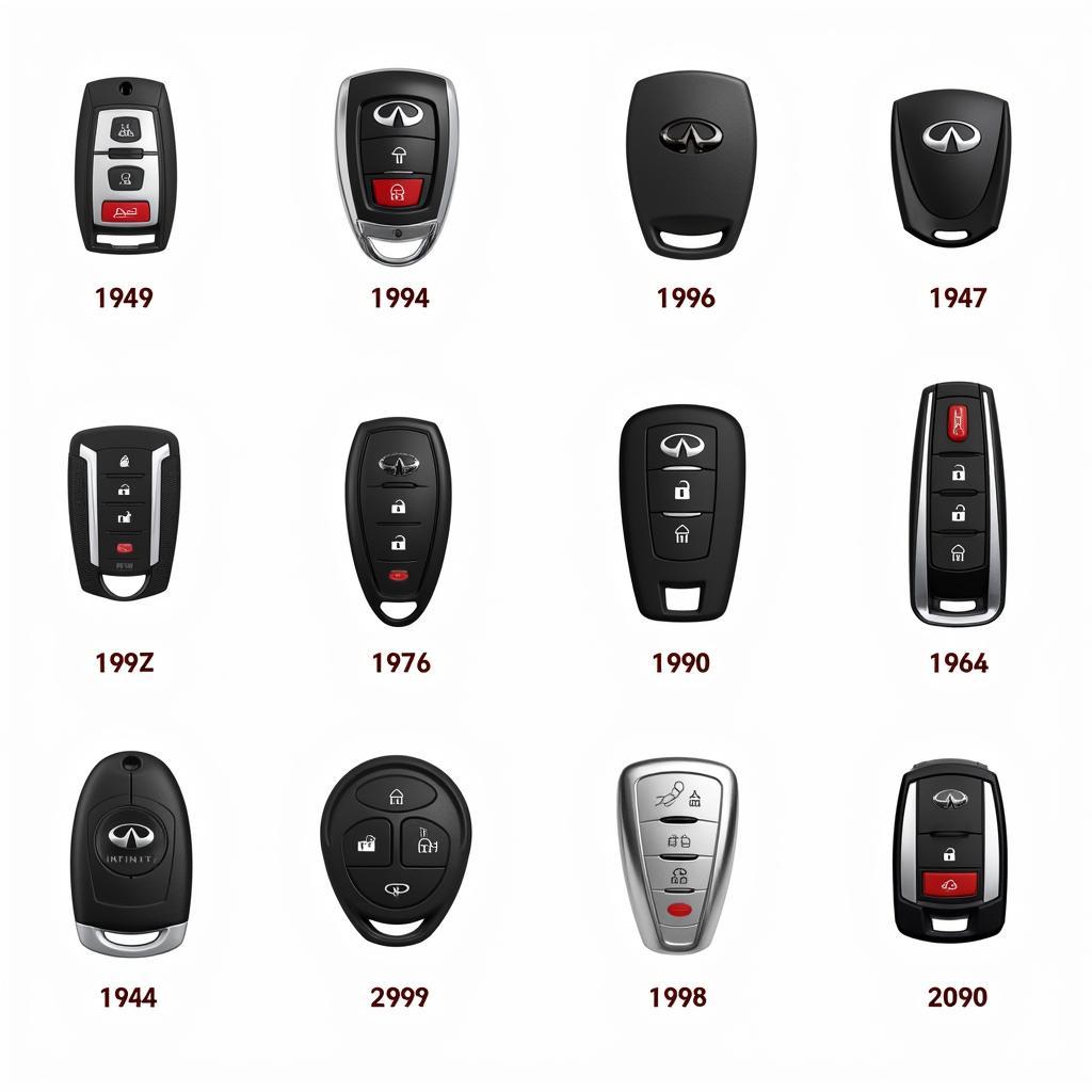 Different Infiniti Key Fob Types