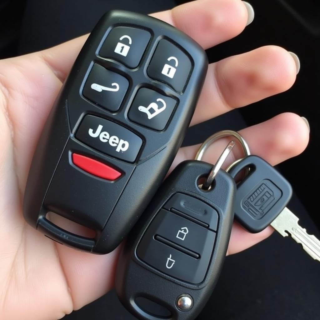 Jeep Grand Cherokee Key Fob and Key