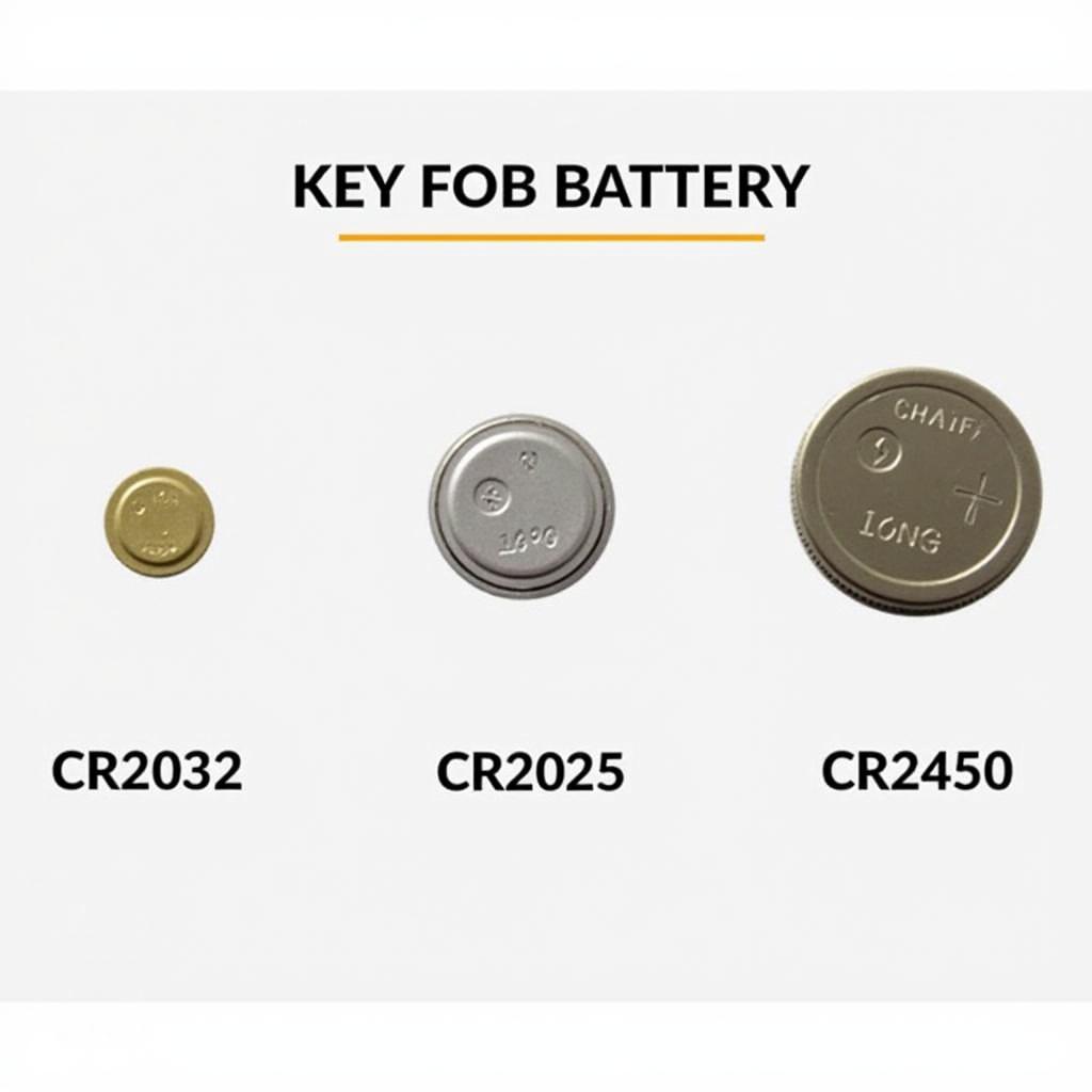 Jeep Key Fob Battery Types CR2032, CR2025, CR2450