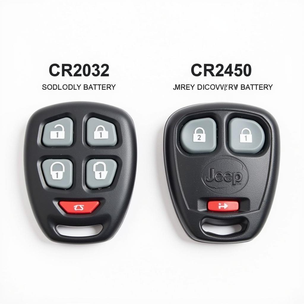 Jeep Key Fob Battery Types: CR2032 and CR2450