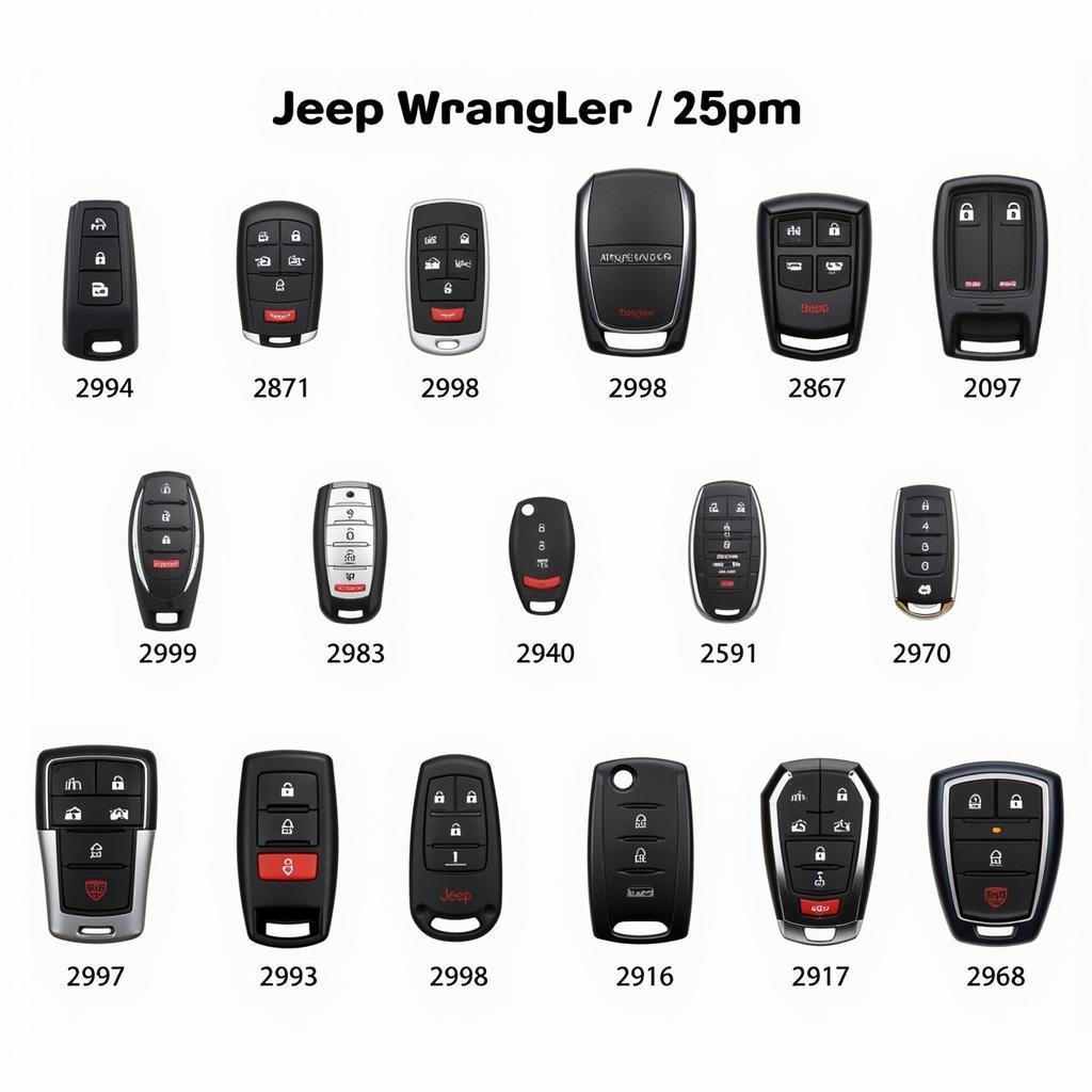 Different Jeep Wrangler Key Fob Types