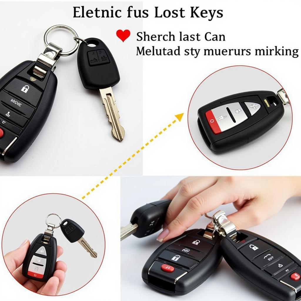 Key Finder Attached to Key Fob