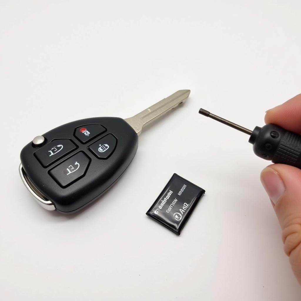 Key Fob Battery Replacement Tools: Screwdriver and Battery