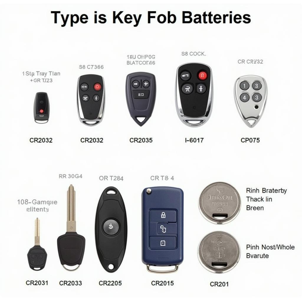 Different Key Fob Battery Types