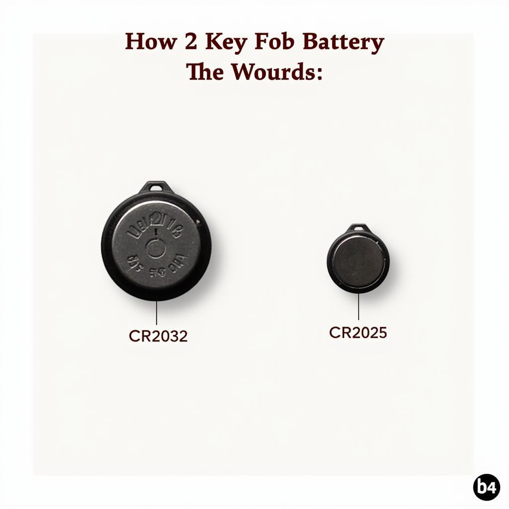 Key Fob Battery Types CR2032 and CR2025