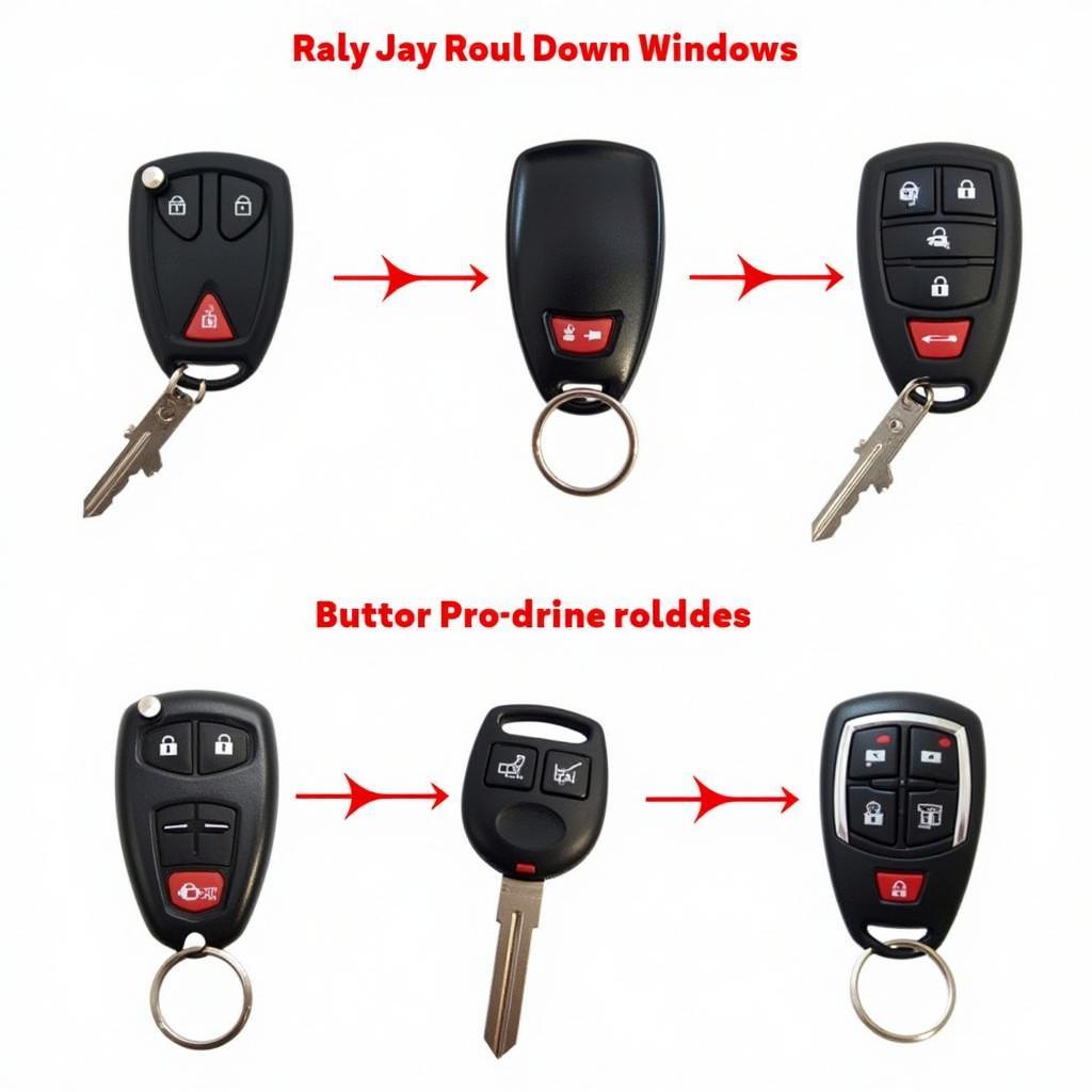 Different Key Fob Button Combinations for Controlling Car Windows