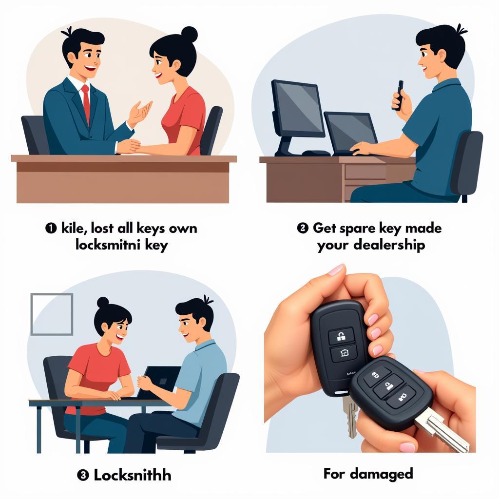 Different scenarios for copying car key fobs