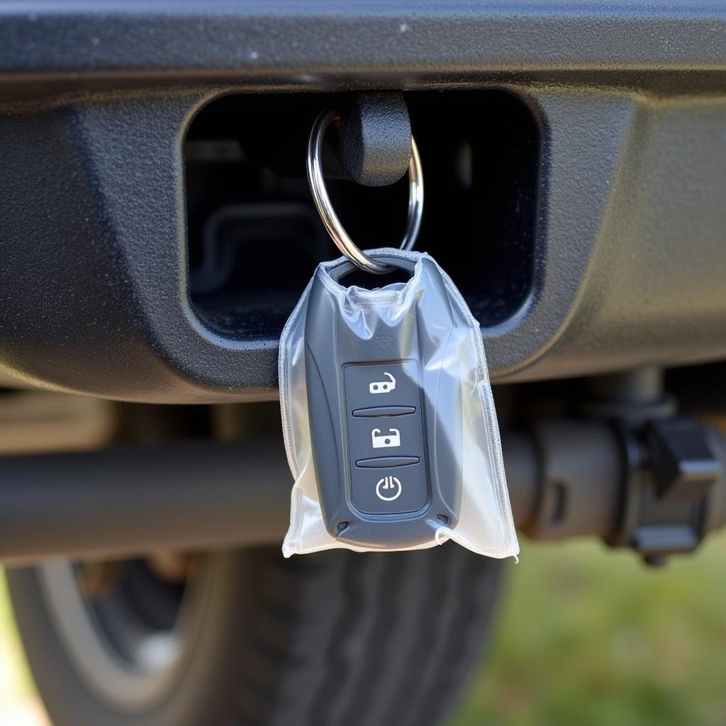 Hiding Key Fob Inside Trailer Hitch Receiver