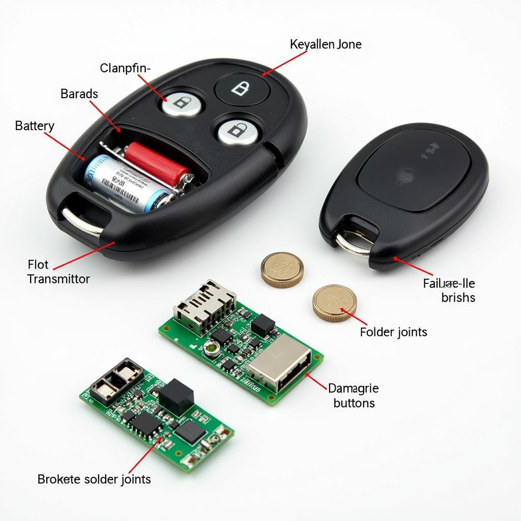 Key Fob Internal Components Diagram