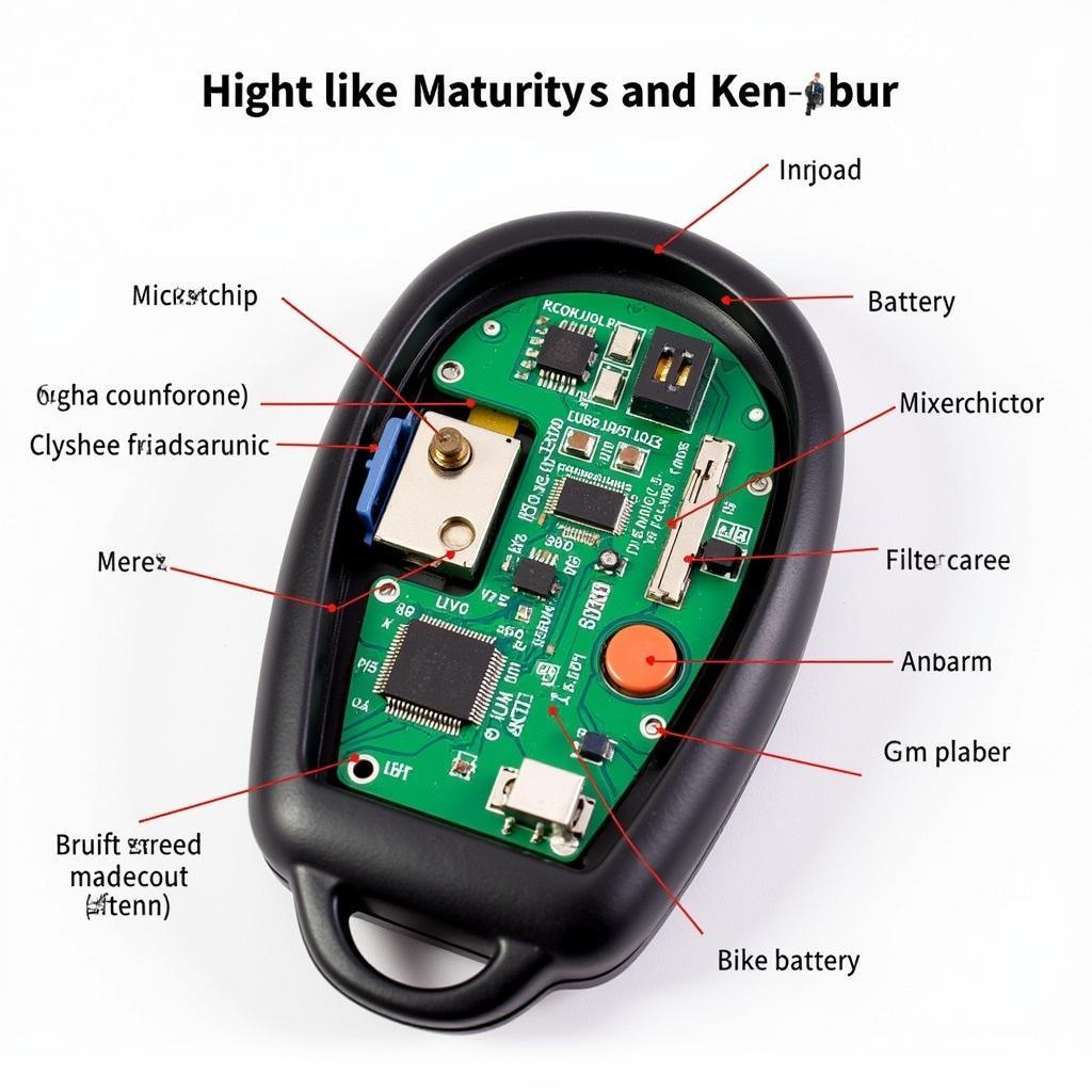 Internal Components of a Car Key Fob