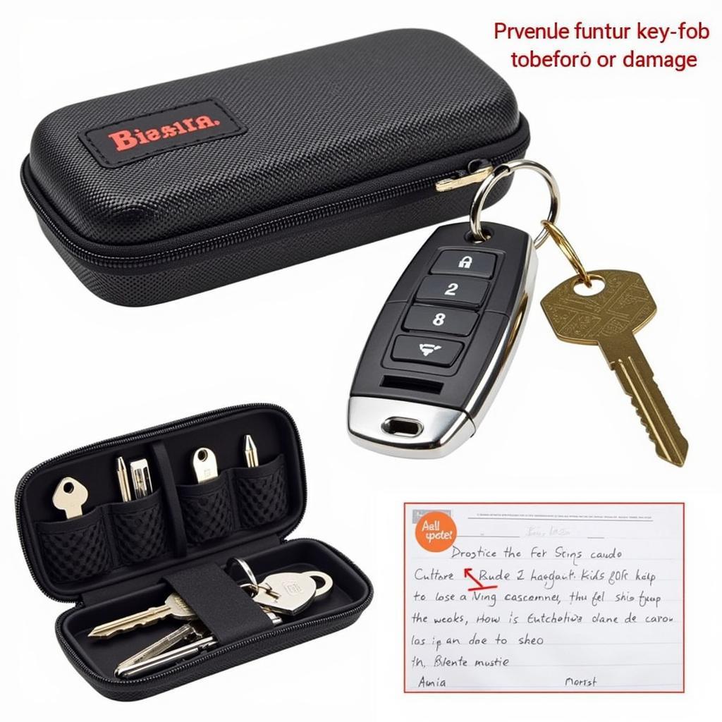 Key Fob Protection and Organization: Key Fob with Protector Case and Key Organizer