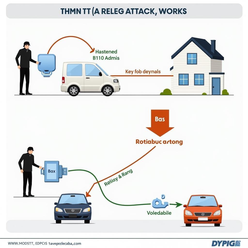 Key Fob Relay Attack Diagram Explained