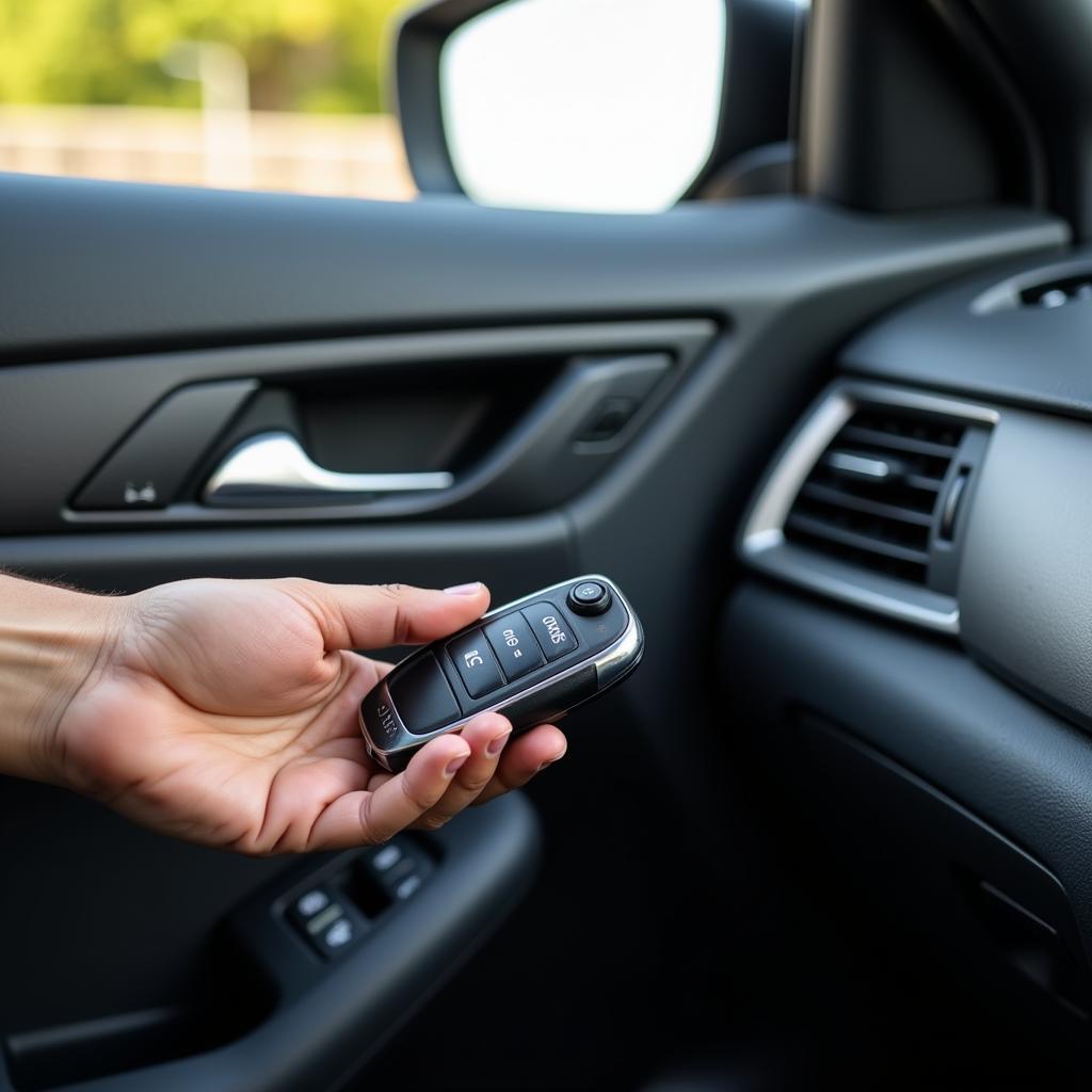 Key Fob Activating Car Window Control